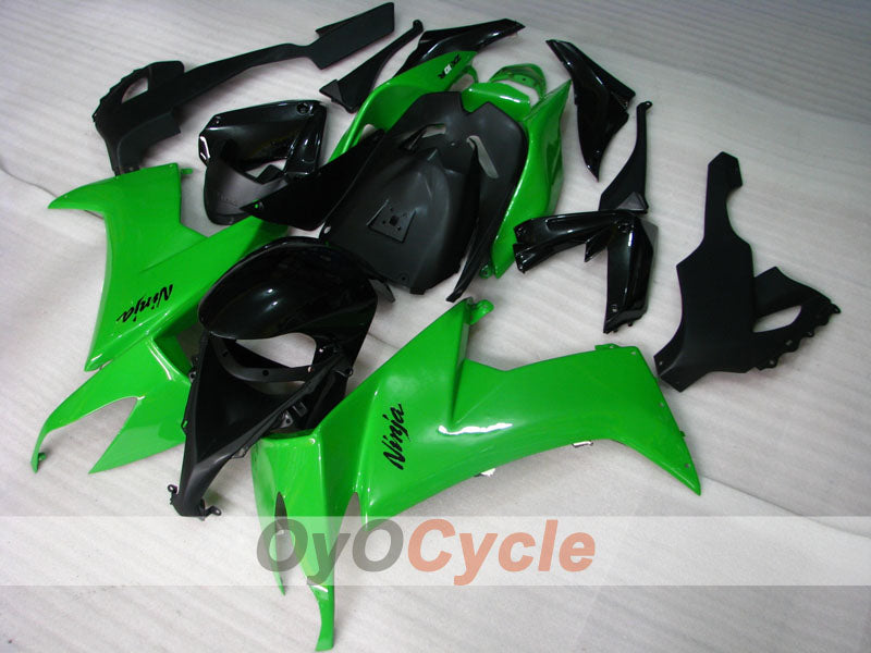Injection Fairing kit for 08-10 NINJA ZX-10R - Green, Black - Factory Style #OYO87901642 Main image