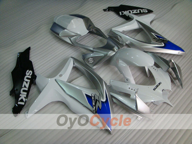 Injection Fairing kit for 08-10 GSX R600 - White, Black - Factory Style #OYO87901656 Main image
