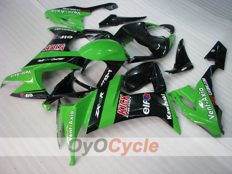 Injection Fairing kit for 08-10 NINJA ZX-10R - Green, Black - PIRELLI #OYO87901663