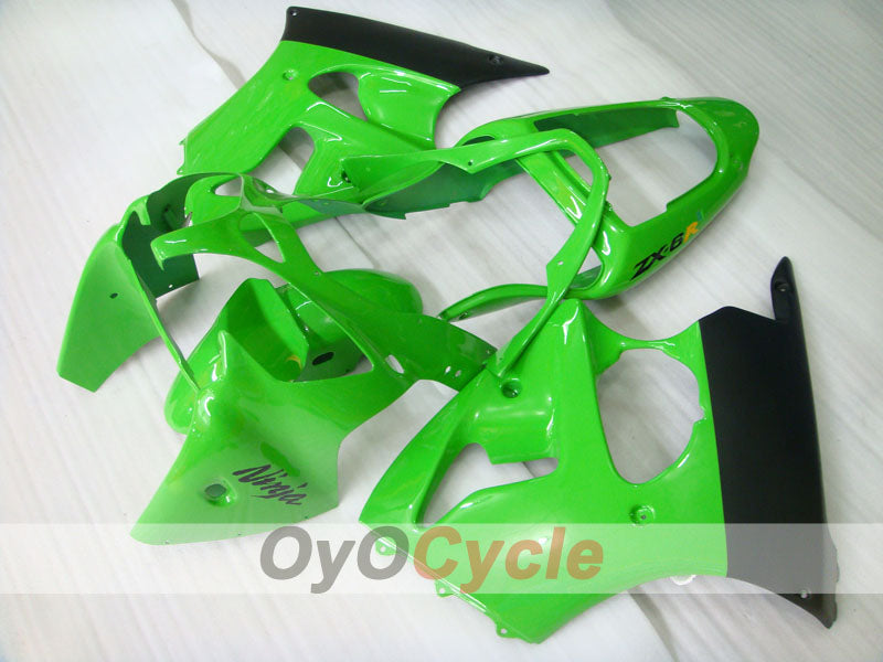 Injection Fairing kit for 00-02 NINJA ZX-6R - Green, Black - Factory Style #OYO87901692