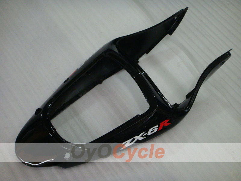 Injection Fairing kit for 00-02 NINJA ZX-6R - Red, Black - Flame #OYO87901711