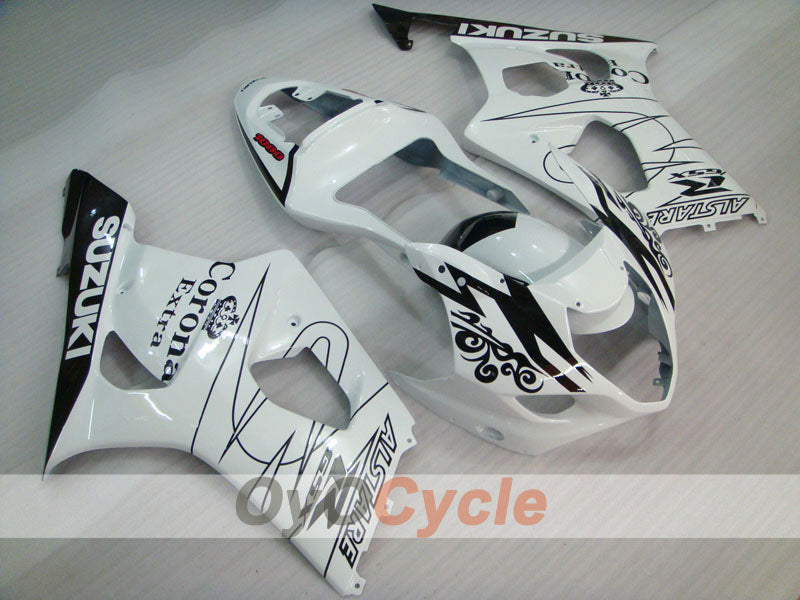 Injection Fairing kit for 03-04 GSX R1000 - White, Black - Corona #OYO87901727 Main image