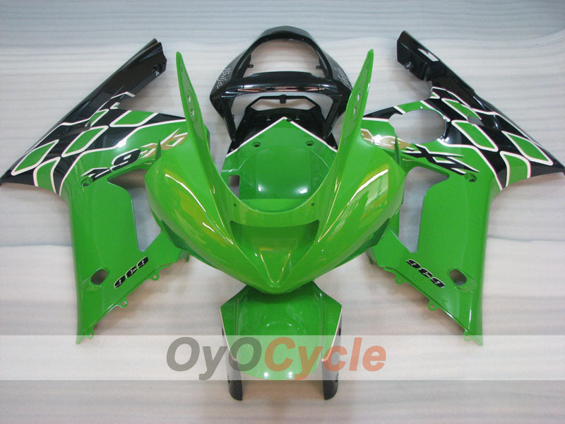 Injection Fairing kit for 03-04 NINJA ZX-6R - Green, Black - Factory Style #OYO87901786 Secondary image