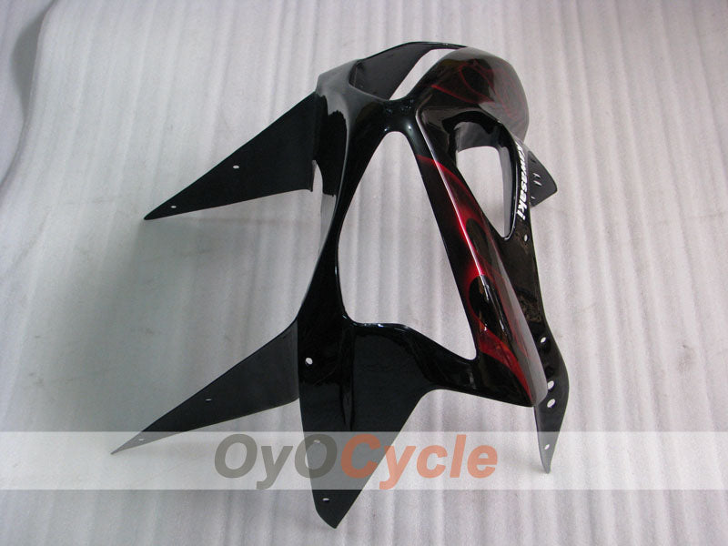 Injection Fairing kit for 03-04 NINJA ZX-6R - Red, Black - Flame #OYO87901804
