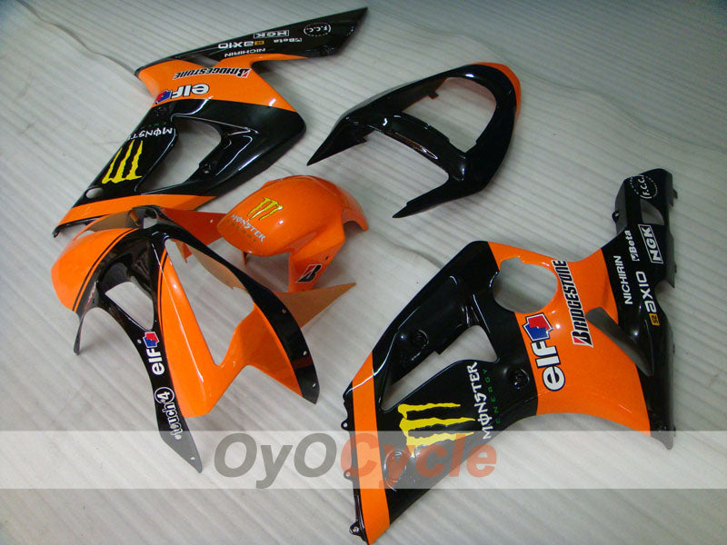 Injection Fairing kit for 03-04 NINJA ZX-6R - Orange, Black - Monster #OYO87901811