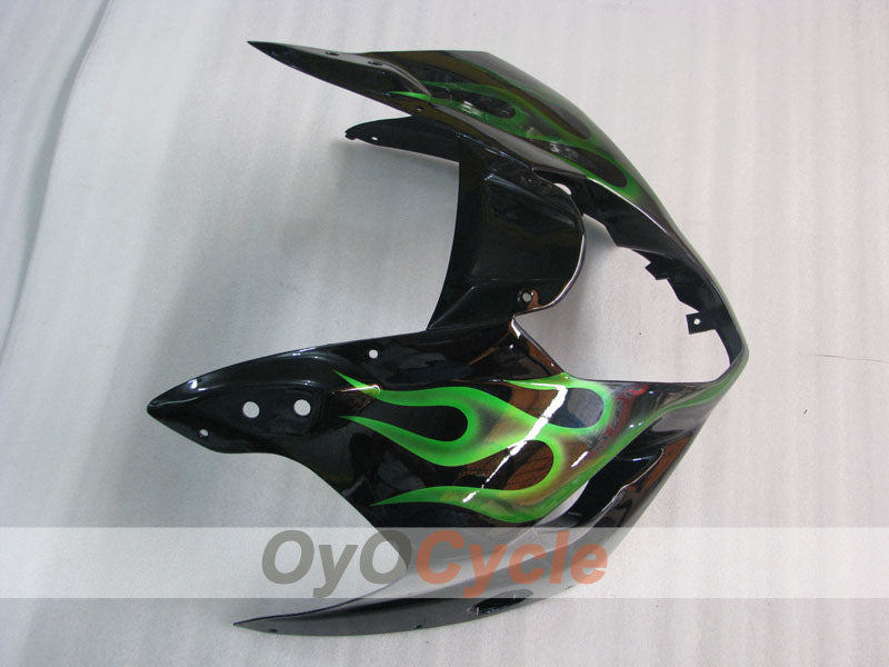 Injection Fairing kit for 03-04 GSX R1000 - Green, Black - Flame #OYO87901829