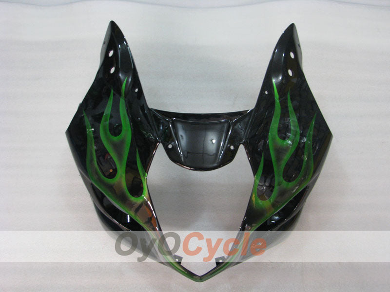Injection Fairing kit for 03-04 GSX R1000 - Green, Black - Flame #OYO87901829