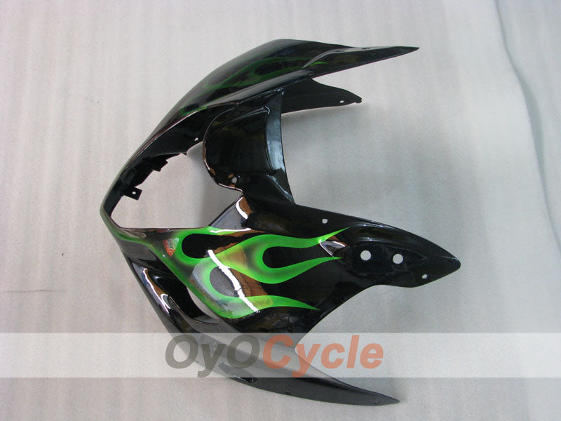 Injection Fairing kit for 03-04 GSX R1000 - Green, Black - Flame #OYO87901829