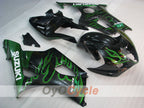 Injection Fairing kit for 03-04 GSX R1000 - Green, Black - Flame #OYO87901829