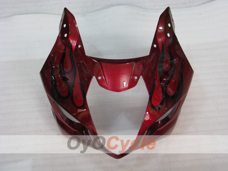Injection Fairing kit for 03-04 GSX R1000 - Red, Black - Flame #OYO87901836