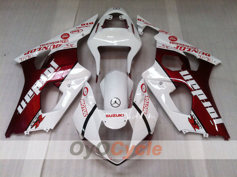 Injection Fairing kit for 03-04 GSX R1000 - Red, White - Jordan #OYO87901839