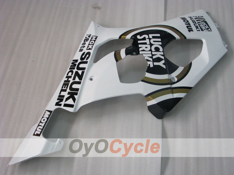 Injection Fairing kit for 03-04 GSX R1000 - White, Black - Lucky Strike #OYO87901840