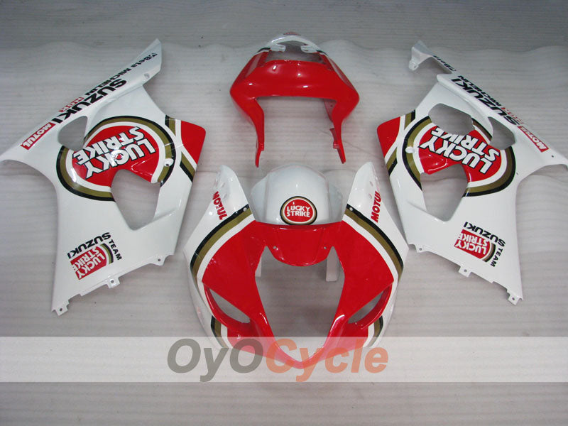 Injection Fairing kit for 03-04 GSX R1000 - Red, White - Lucky Strike #OYO87901843 Secondary image