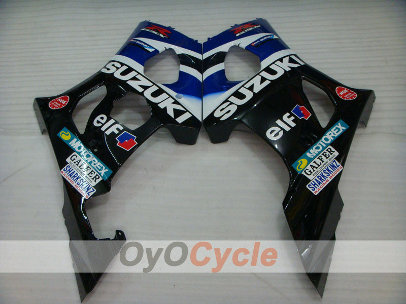 Injection Fairing kit for 03-04 GSX R1000 - White, Black - MOTOREX #OYO87901845