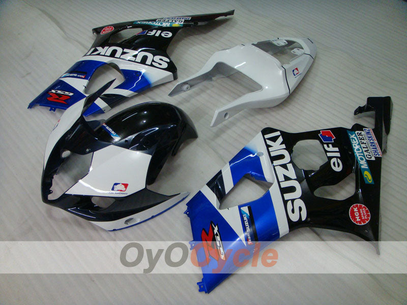 Injection Fairing kit for 03-04 GSX R1000 - White, Black - MOTOREX #OYO87901845