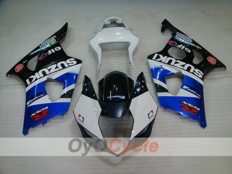 Injection Fairing kit for 03-04 GSX R1000 - White, Black - MOTOREX #OYO87901845