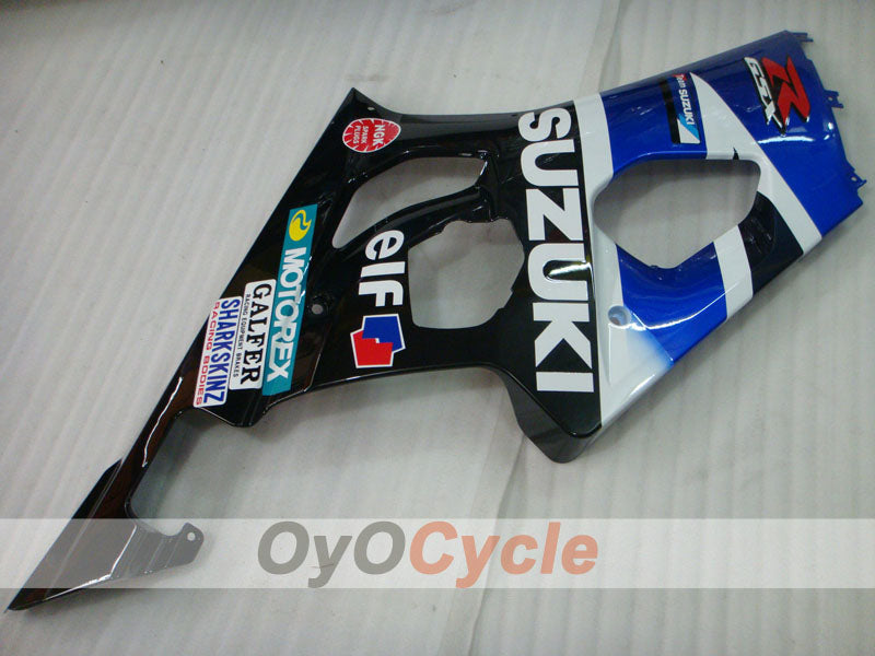 Injection Fairing kit for 03-04 GSX R1000 - White, Black - MOTOREX #OYO87901845