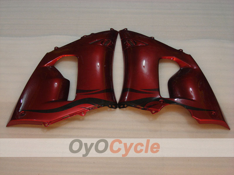 Injection Fairing kit for 05-06 NINJA ZX-6R - Red, Black - Flame #OYO87901867