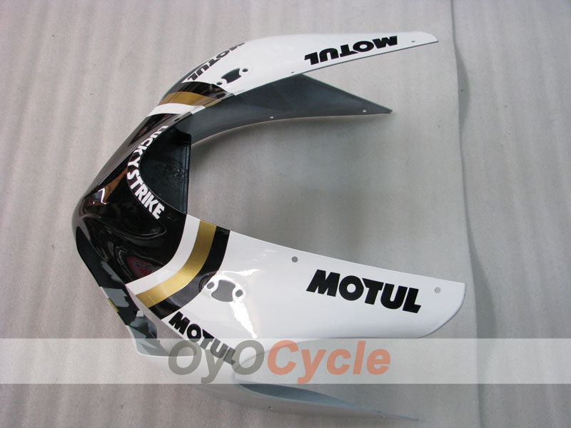 Injection Fairing kit for 05-06 NINJA ZX-6R - White, Black - Lucky Strike #OYO87901871