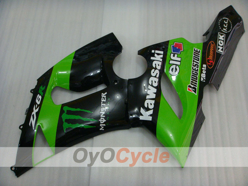 Left & Right Side Fairing For Kawasaki 05-06 Ninja ZX-6R #OYO87913112 Secondary image