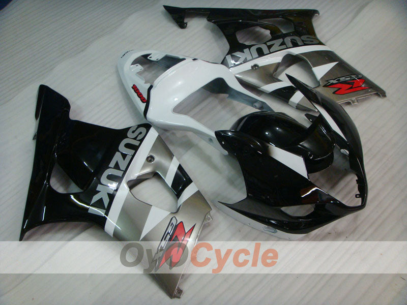Injection Fairing kit for 03-04 GSX R1000 - White, Black - Factory Style #OYO87901879 Main image