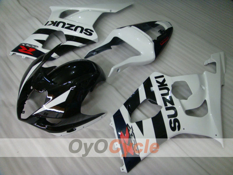 Injection Fairing kit for 03-04 GSX R1000 - White, Black - Factory Style #OYO87901880 Main image