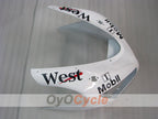 Injection Fairing kit for 05-06 NINJA ZX-6R - White, Black - West #OYO87901897
