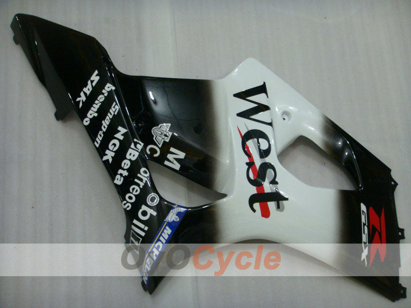 Injection Fairing kit for 03-04 GSX R1000 - White, Black - West #OYO87901926