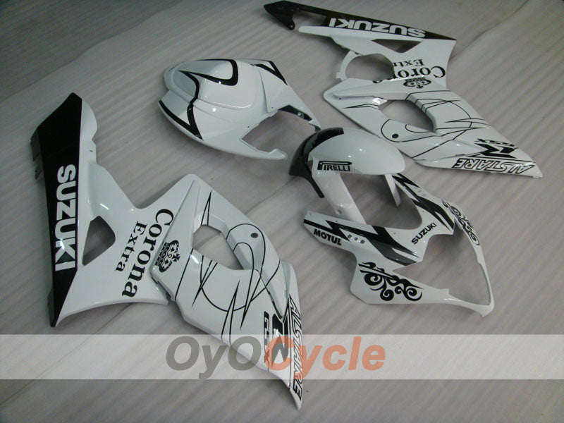 Injection Fairing kit for 05-06 GSX R1000 - White, Black - Corona, MOTUL #OYO87901945