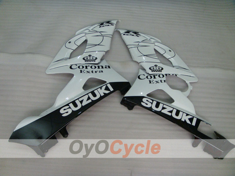 Injection Fairing kit for 05-06 GSX R1000 - White, Black - Corona, MOTUL #OYO87901945