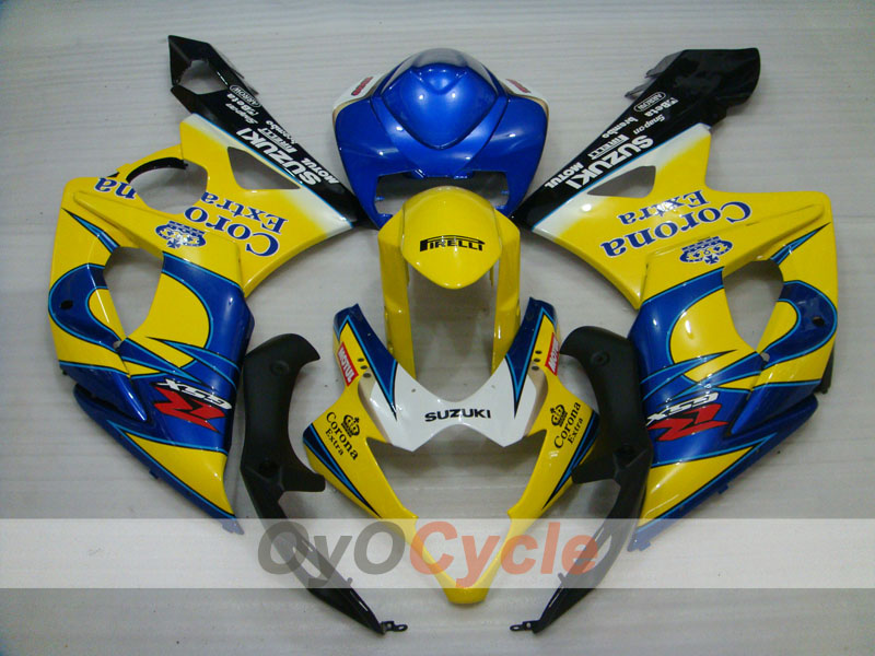 Injection Fairing kit for 05-06 GSX R1000 - Yellow, Blue - Corona, MOTUL #OYO87901948
