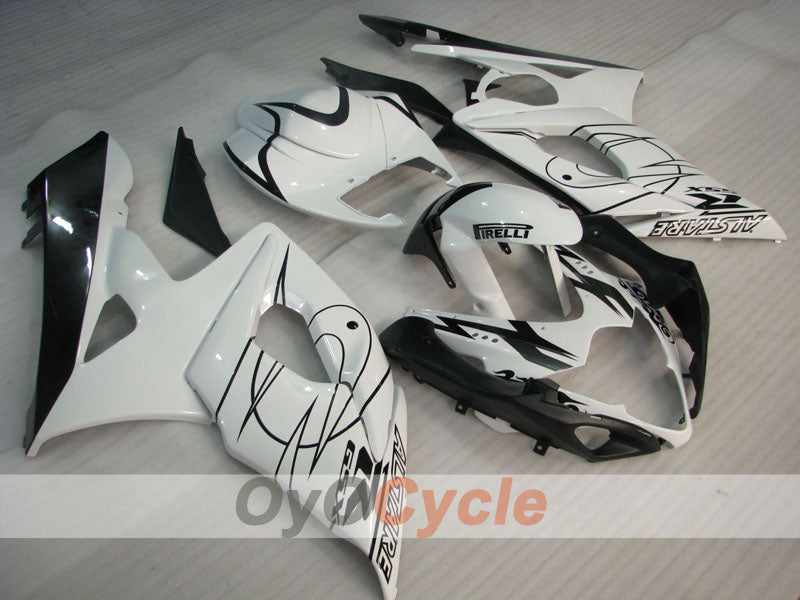 Injection Fairing kit for 05-06 GSX R1000 - White, Black - Corona, MOTUL #OYO87901949