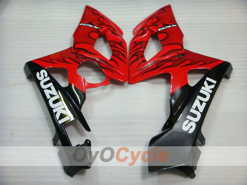 Injection Fairing kit for 05-06 GSX R1000 - Red, Black - Flame #OYO87901964