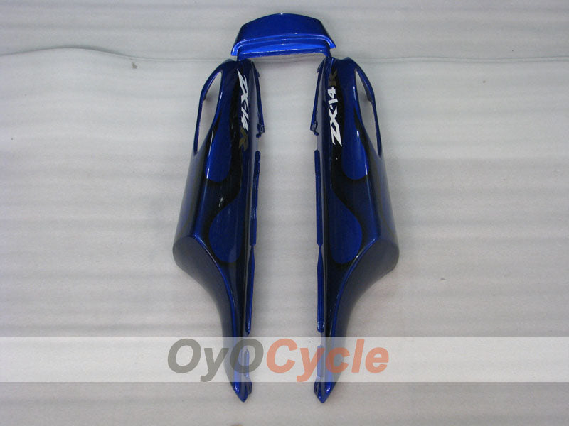 Injection Fairing kit for 06-11 NINJA ZX-14R - Blue, Black - Flame #OYO87902009