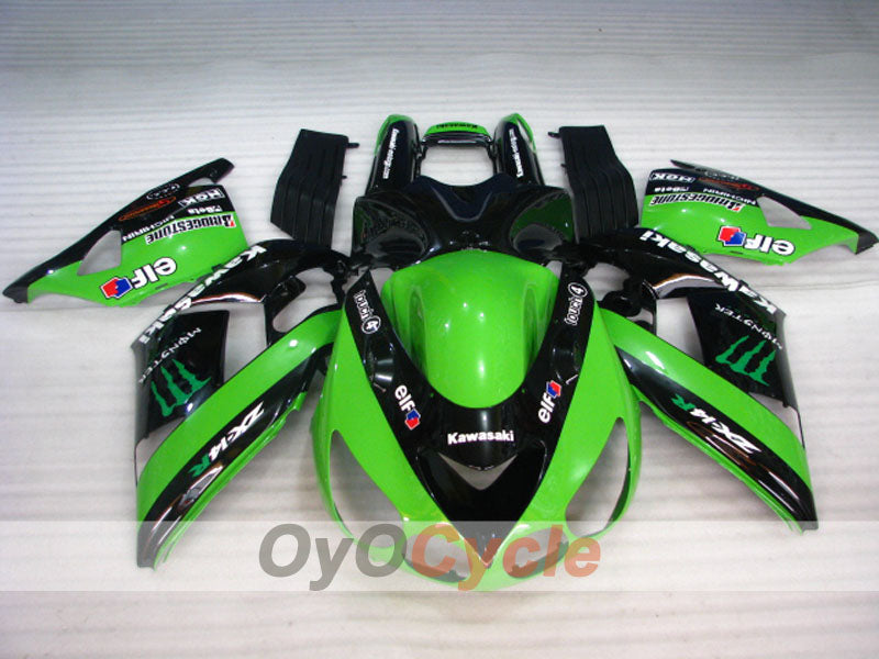 Injection Fairing kit for 06-11 NINJA ZX-14R - Green, Black - Monster #OYO87902020 Secondary image
