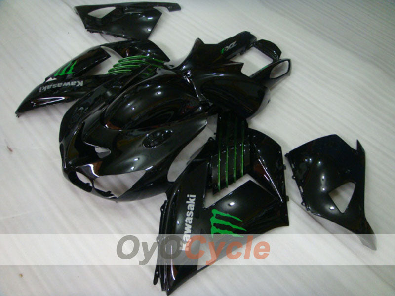 Injection Fairing kit for 06-11 NINJA ZX-14R - Black - Monster #OYO87902022