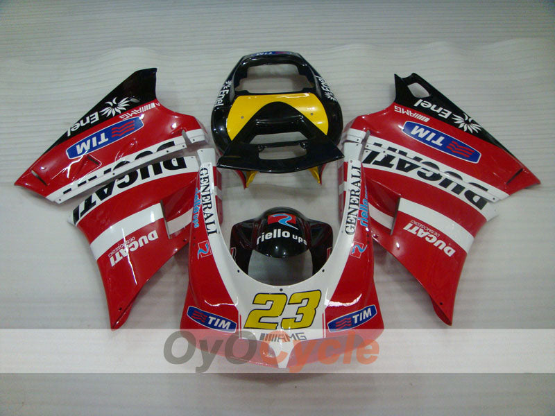 Injection Fairing kit for 94-02 Ducati 748 - Red, Black - Factory Style #OYO87902056