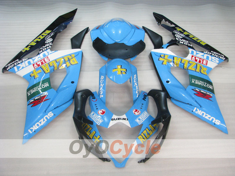 Injection Fairing kit for 05-06 GSX R1000 - Blue, Black - DUNLOP, Rizla+ #OYO87902063