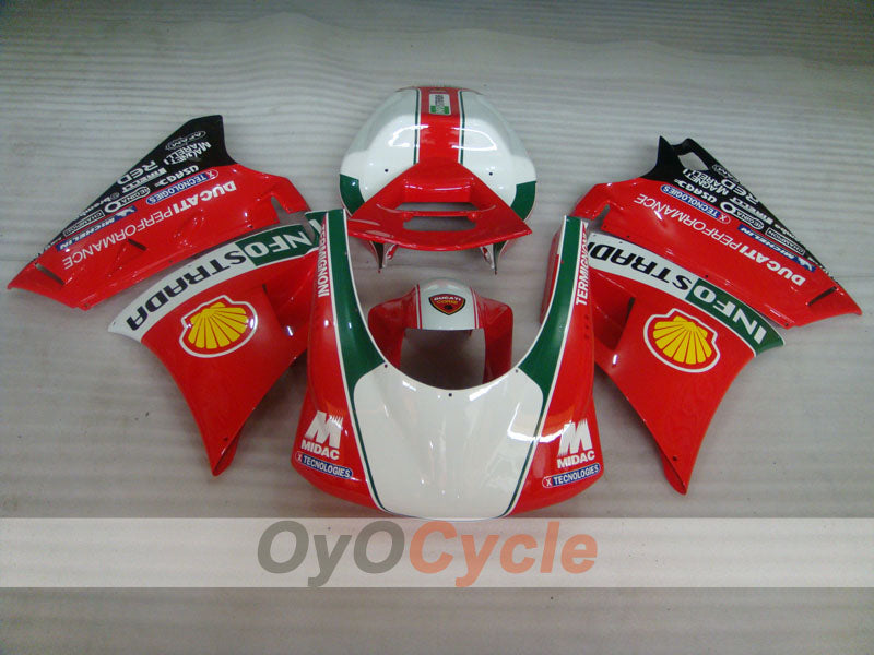 Injection Fairing kit for 94-02 Ducati 748 - Red, White - INFO STRADA #OYO87902068 Secondary image