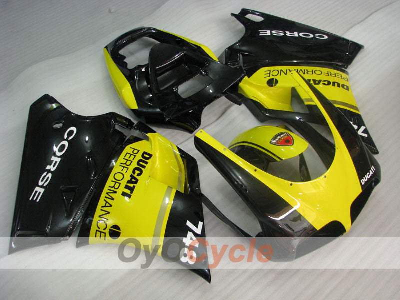 Injection Fairing kit for 94-02 Ducati 748 - Yellow, Black - Performance #OYO87902076 Main image