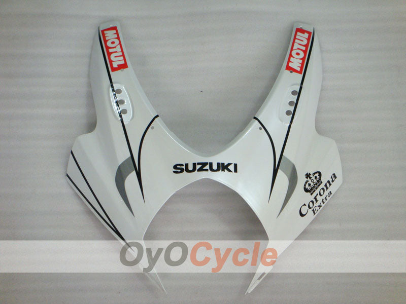 Injection Fairing kit for 07-08 GSX R1000 - White, Black - Corona, MOTUL #OYO87902082