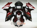 Injection Fairing kit for 07-08 GSX R1000 - Red, Black - Flame #OYO87902098