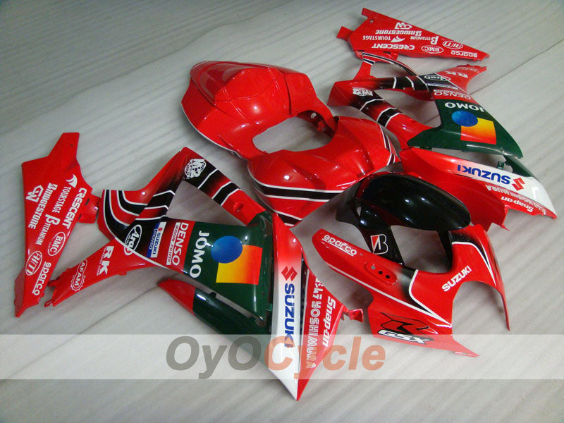 Injection Fairing kit for 07-08 GSX R1000 - Red, Black - JOMO #OYO87902102 Main image
