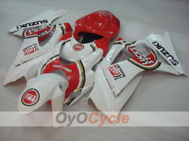 Injection Fairing kit for 07-08 GSX R1000 - Red, White - Lucky Strike, MOTUL #OYO87902107 Secondary image