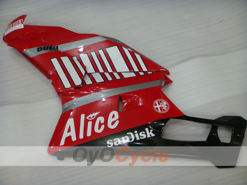 Injection Fairing kit for 03-04 Ducati 999 - Red, Black - Alice #OYO87902350
