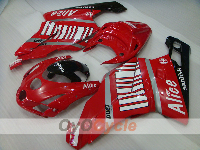 Injection Fairing kit for 03-04 Ducati 999 - Red, Black - Alice #OYO87902350
