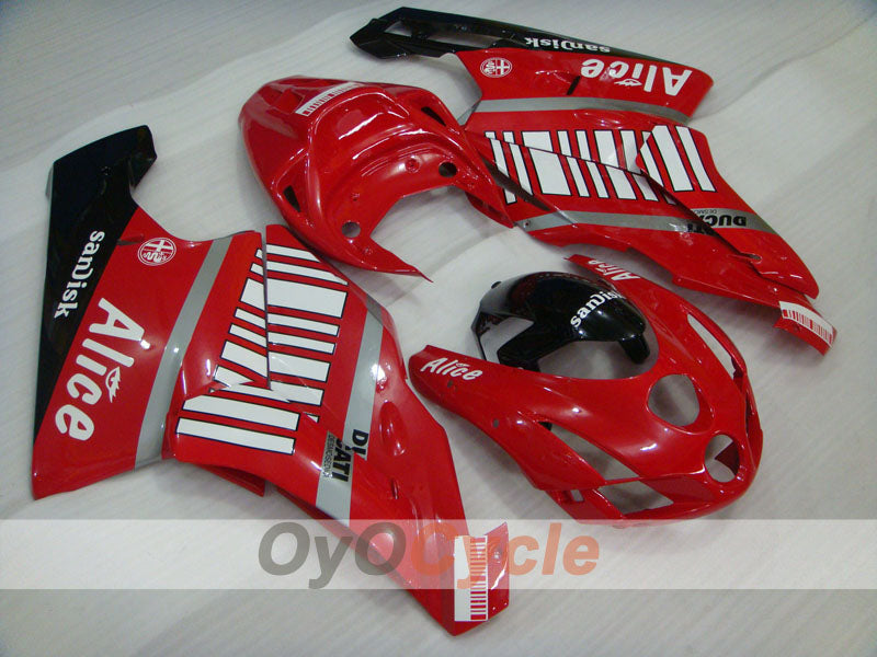 Injection Fairing kit for 03-04 Ducati 999 - Red, Black - Alice #OYO87902350