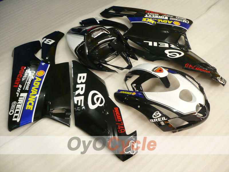 Injection Fairing kit for 03-04 Ducati 749 - White, Black - BREIL #OYO87902112 Main image