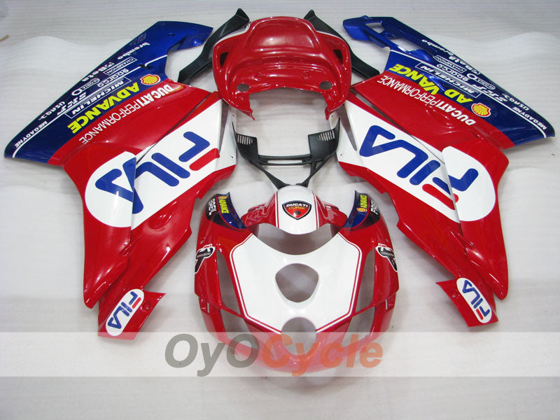 Injection Fairing kit for 03-04 Ducati 999 - Red, Blue - FILA #OYO87902355