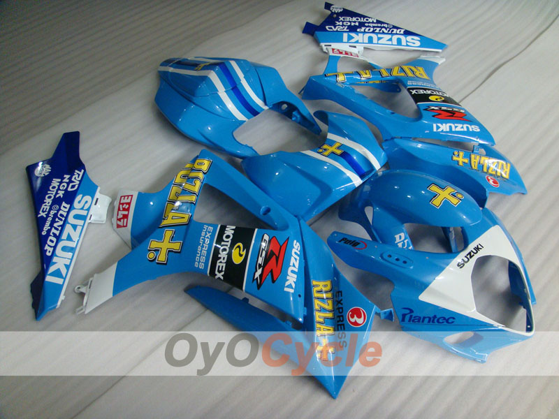 Injection Fairing kit for 07-08 GSX R1000 - Blue, Black - DUNLOP, Rizla+ #OYO87902143 Main image